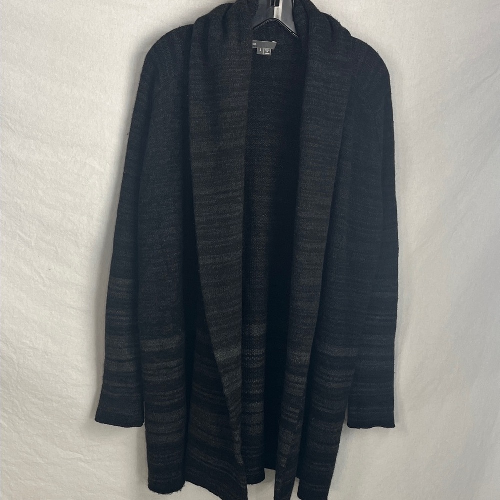 Vince wool Black and Gray Open Front Cardigan jacket small